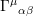 \Gamma^{\mu}{}_{\alpha\beta}